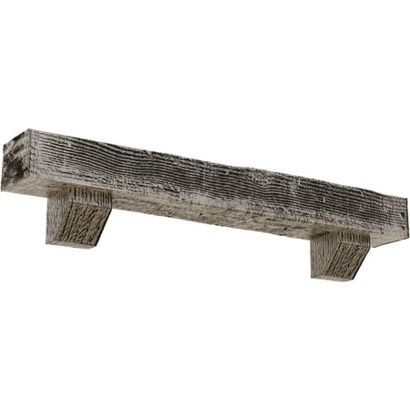 Ekena Millwork 4 H x 8 D x 60 W Rough Sawn Faux Wood Urethane Fireplace Mantel Kit W/ Ashford Corbels Burnished Pine
Ekena Millwork 4 H x 8 D x 60 W Rough Sawn Faux Wood Urethane Fireplace Mantel Kit W/ Ashford Corbels Burnished Pine