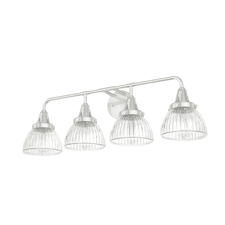 Hunter Cypress Grove Brushed Nickel 4 Light Vanity Wall Light Fixture