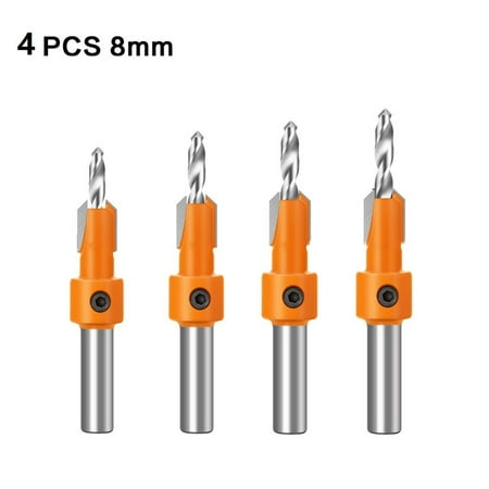 4Pcs Hss Countersink Drill Bit Set Screw Woodworking Chamfer W/ Wrench & Screw
4Pcs Hss Countersink Drill Bit Set Screw Woodworking Chamfer W/ Wrench & Screw