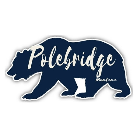 Polebridge Montana Souvenir 3x1.5-Inch Fridge Magnet Bear Design
