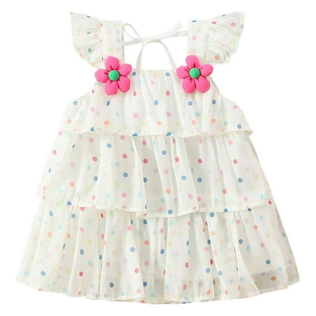 KTMKH Baby Girl Dress Toddler Girls Fly Sleeve Dot Prints Ruffles Princess Dance Party Clothes Princess Party Dresses 12-18 Months
KTMKH Baby Girl Dress Toddler Girls Fly Sleeve Dot Prints Ruffles Princess Dance Party Clothes Princess Party Dresses 12-18 Months