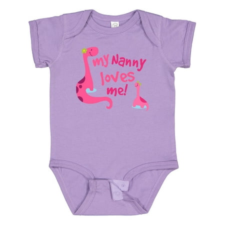 Inktastic My Nanny Loves Me Gift Baby Girl Bodysuit