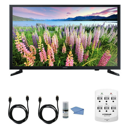 Samsung UN32J5003 - 32-Inch Full HD 1080p LED HDTV + Hookup Kit - Includes HDTV, 6 Outlet Wall Tap Surge Protector with Dual 2.1A USB Ports, HDMI Cable 6' and Performance TV/LCD Screen Cleaning Kit