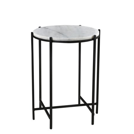 Crestview Bengal Manor Iron and Marble Accent Table CVFNR717