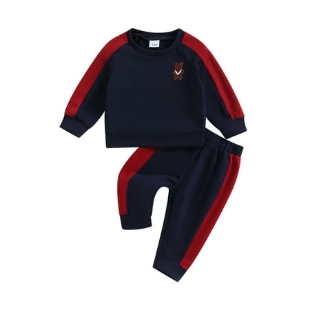 Bagilaanoe 2PCS Newborn Baby Boy Long Pants Set Bear Embroidery Long Sleeve Sweatshirt Pullover Tops + Sweatpants 3M 6M 9M 12M 18M 24M Infant Casual Sweatsuits
Bagilaanoe 2PCS Newborn Baby Boy Long Pants Set Bear Embroidery Long Sleeve Sweatshirt Pullover Tops + Sweatpants 3M 6M 9M 12M 18M 24M Infant Casual Sweatsuits