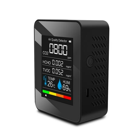 Aibecy Household Air Quality Detector Multifunctional CO2 Tester with Carbon Dioxide TVOC HCHO Value Electricity Quantity Temperature Humidity Display with Alarm Function
Aibecy Household Air Quality Detector Multifunctional CO2 Tester with Carbon Dioxide TVOC HCHO Value Electricity Quantity Temperature Humidity Display with Alarm Function