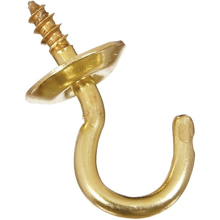 3Pc National V2021 1/2 In. Solid Brass Series Cup Hook (6 Count)