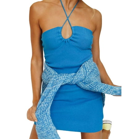 Mioliknya Slim Fit Dress Sleeveless Tie Up Low Cut Solid Color Halter One-piece Fashion Women s
Mioliknya Slim Fit Dress Sleeveless Tie Up Low Cut Solid Color Halter One-piece Fashion Women s