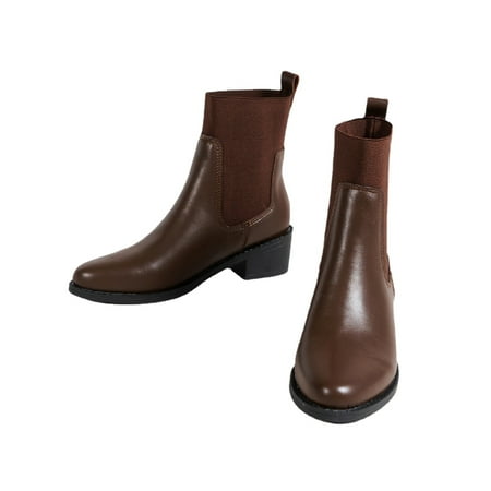 Kesitin Ladies British Style Block Dress Boot Party Anti-Slip Winter Shoes Slip Resistant Pointed Toe Short Booties Brown 6.5
Kesitin Ladies British Style Block Dress Boot Party Anti-Slip Winter Shoes Slip Resistant Pointed Toe Short Booties Brown 6.5