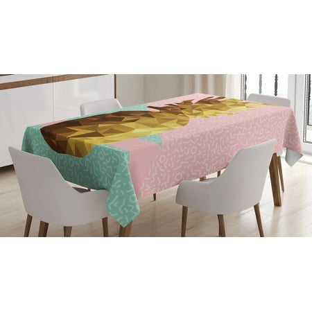Indie Tablecloth Retro Summer Concept Pineapple Fruit in Poly Design Memphis Rectangular Table Cover for Dining Room Kitchen 60 X 84 Inches Light Pink Mint Green Light Brown by Ambesonne
Indie Tablecloth Retro Summer Concept Pineapple Fruit in Poly Design Memphis Rectangular Table Cover for Dining Room Kitchen 60 X 84 Inches Light Pink Mint Green Light Brown by Ambesonne