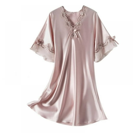 Summer Large Size Lace Pajamas Thin Home Service Lotus Leaf V-neck Short Sleeve Ladies Sleep
Summer Large Size Lace Pajamas Thin Home Service Lotus Leaf V-neck Short Sleeve Ladies Sleep