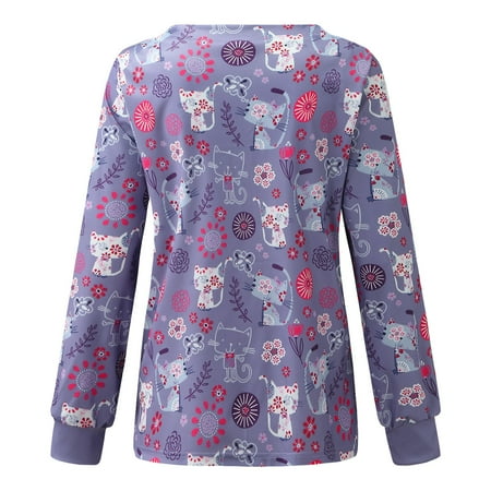Cartoon Printing Working Uniform Lady Pattern Long Flower T shirts O Neck Sleeve Women s Working Blouse Top Women s Blouse Scrubs Top Working Uniform Nurses
Cartoon Printing Working Uniform Lady Pattern Long Flower T shirts O Neck Sleeve Women s Working Blouse Top Women s Blouse Scrubs Top Working Uniform Nurses