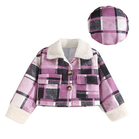 TENSUNNYD Toddler Boys Girls Coat Plaid Long Sleeve Kids Outerwear Hat Set Toddler 3Y-4Y
TENSUNNYD Toddler Boys Girls Coat Plaid Long Sleeve Kids Outerwear Hat Set Toddler 3Y-4Y
