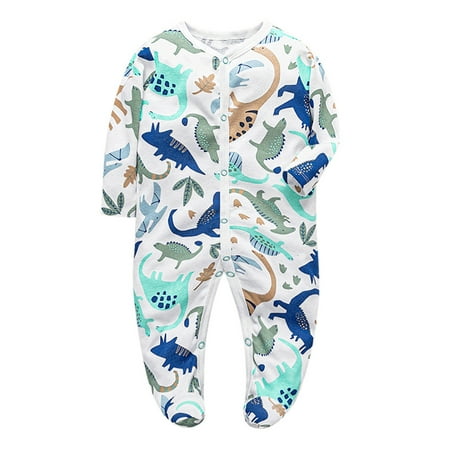 Toddler Infant Baby Boys Girls Romper Sleep And Play Pajamas One-peice Romper CHMORA
