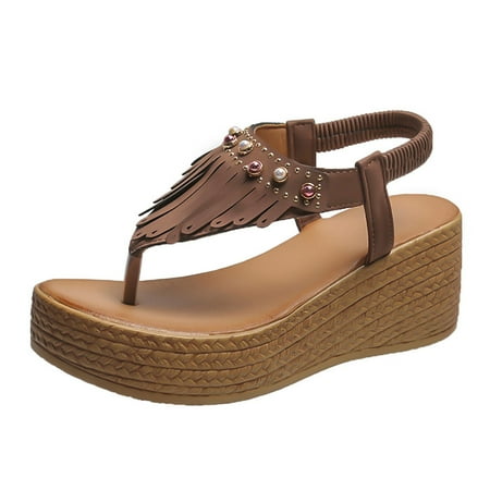 Bohemian Vintage Roman Sandals for Women Beaded Low Heels T-Strap Thong Sandals Beach Seaside Flip Flops
Bohemian Vintage Roman Sandals for Women Beaded Low Heels T-Strap Thong Sandals Beach Seaside Flip Flops