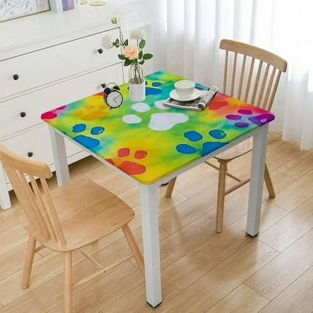 ONETECH Tie Dye Rainbow Dog Paw Prints Square Tablecloth Waterproof 100% Polyester Fiber 36*36
ONETECH Tie Dye Rainbow Dog Paw Prints Square Tablecloth Waterproof 100% Polyester Fiber 36*36