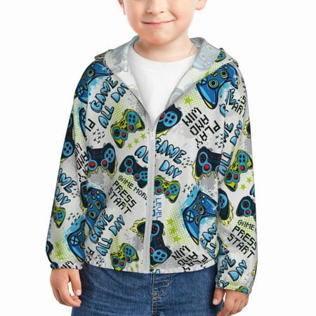 Vsdgher Game All Day Kids Sun Protection Hoodie with Zip Rash Guard Tops Children s Long Sleeve Sun Protection Clothing - 4 Years
Vsdgher Game All Day Kids Sun Protection Hoodie with Zip Rash Guard Tops Children s Long Sleeve Sun Protection Clothing - 4 Years