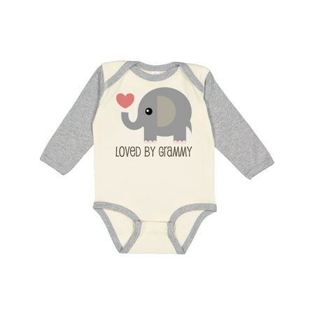 Inktastic Loved by Grammy Gift Baby Boy or Baby Girl Long Sleeve Bodysuit