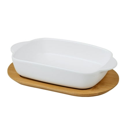 NUOLUX 1 Set of Double Handle Baking Tray Household Roasted Plate Storage Tray