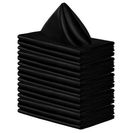16 Pcs Satin Napkins Shiny Silk Tablecloths Soft and Smooth Fabric Doily for Wedding Banquet Black
16 Pcs Satin Napkins Shiny Silk Tablecloths Soft and Smooth Fabric Doily for Wedding Banquet Black