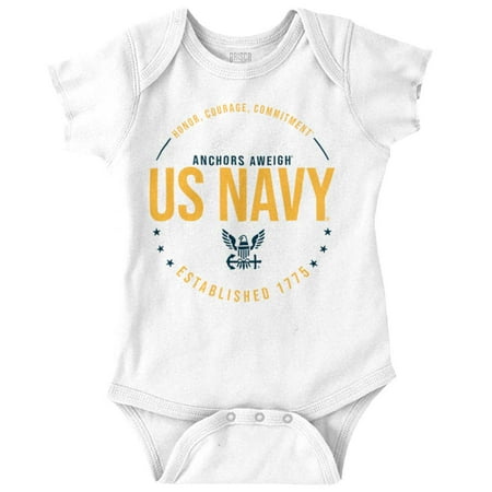 Honor Courage Commitment US Navy Romper Boys or Girls Infant Baby Brisco Brands 18M
Honor Courage Commitment US Navy Romper Boys or Girls Infant Baby Brisco Brands 18M