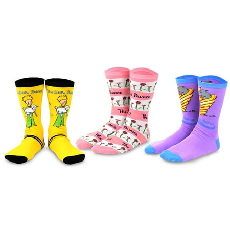 The Little Prince Silly Fun Fox and Airplane Kids Crew Socks - 3 Pairs