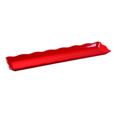 Deli Collection Rectangular Scallop Edged Display Tray 21 W X 5 1/4 L X 1 H Melamine Red
Deli Collection Rectangular Scallop Edged Display Tray 21 W X 5 1/4 L X 1 H Melamine Red