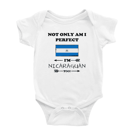 Not Only Am I Perfect I m Nicaraguan Too! Cute Baby Rompers Baby Bodysuit (White 0-3 Months)
Not Only Am I Perfect I m Nicaraguan Too! Cute Baby Rompers Baby Bodysuit (White 0-3 Months)