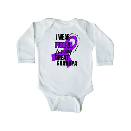 Inktastic I Wear Purple For My Great Grandpa Pancreatic Cancer Awareness Gift Baby Boy or Baby Girl Long Sleeve Bodysuit
Inktastic I Wear Purple For My Great Grandpa Pancreatic Cancer Awareness Gift Baby Boy or Baby Girl Long Sleeve Bodysuit
