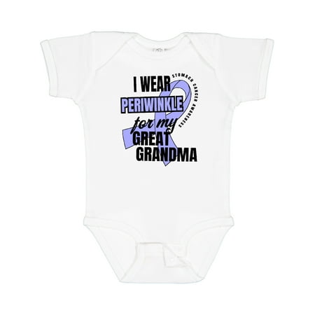 Inktastic I Wear Periwinkle for My Great Grandma Stomach Cancer Awareness Gift Baby Boy or Baby Girl Bodysuit
Inktastic I Wear Periwinkle for My Great Grandma Stomach Cancer Awareness Gift Baby Boy or Baby Girl Bodysuit