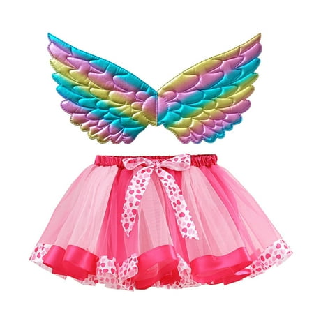 Sobgg25 Girls Skirts Kids Ballet Skirts Holiday Party Tulle Dance Skirt With Wing Outfits Size 2-4 Years
Sobgg25 Girls Skirts Kids Ballet Skirts Holiday Party Tulle Dance Skirt With Wing Outfits Size 2-4 Years