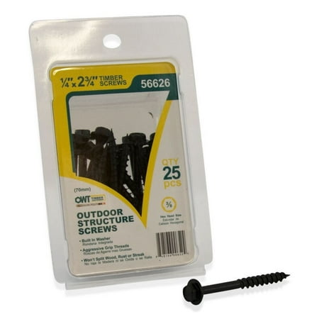 OZCO 1/4 x 2-3/4 Timber Screws - Ornamental Wood Ties