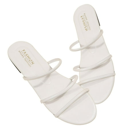 Ausyst Sandals Women Women s Casual And Comfortable Wear Bright One-word Thin Belt Flat Slippers Clearance Indoors Outdoors
Ausyst Sandals Women Women s Casual And Comfortable Wear Bright One-word Thin Belt Flat Slippers Clearance Indoors Outdoors