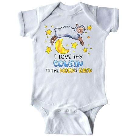 Inktastic I Love my Cousin to the Moon and Back Cute Sheep Gift Baby Boy or Baby Girl Bodysuit
Inktastic I Love my Cousin to the Moon and Back Cute Sheep Gift Baby Boy or Baby Girl Bodysuit