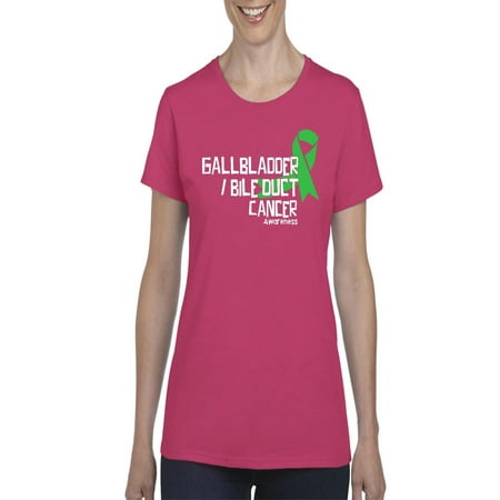Gallbladder Bile Duct Cancer Awareness Women's Short Sleeve T-Shirt