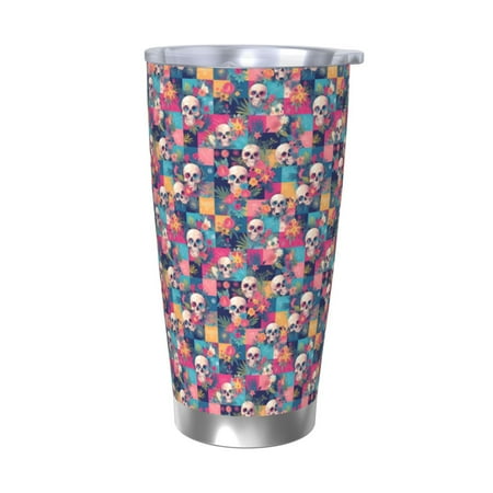 Zeuib Skull flower leaf Plaid Printed 20oz Stainless Steel Insulated Car Cup Stainless Steel Thermal Cup Vacuum Insulated Leak-proof Travel Mug Cup-Without Straw
Zeuib Skull flower leaf Plaid Printed 20oz Stainless Steel Insulated Car Cup Stainless Steel Thermal Cup Vacuum Insulated Leak-proof Travel Mug Cup-Without Straw