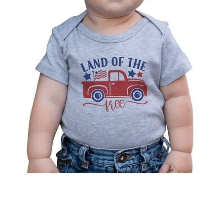 7 ate 9 Apparel Kids Patriotic 4th of July Outfit - Land of The Free Truck Grey Onepiece 3-6 Months
7 ate 9 Apparel Kids Patriotic 4th of July Outfit - Land of The Free Truck Grey Onepiece 3-6 Months