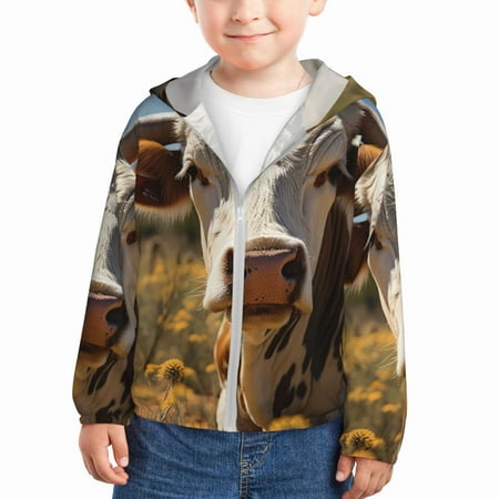 Ocsxa Countryside Flower Cow Print Kids Active Zipper Sun Protection Jacket Boys Girls Hooded Cooling Shirt-2 Years
Ocsxa Countryside Flower Cow Print Kids Active Zipper Sun Protection Jacket Boys Girls Hooded Cooling Shirt-2 Years