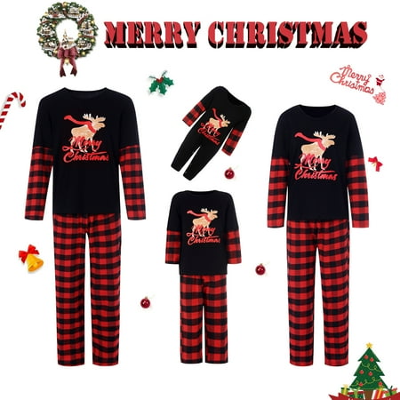 Christmas Family Matching Pajamas Sets Deer Print Tops + Plaid Pants Sleepwear Xmas Holiday Loungewear Jammies Pjs Outfit
Christmas Family Matching Pajamas Sets Deer Print Tops + Plaid Pants Sleepwear Xmas Holiday Loungewear Jammies Pjs Outfit