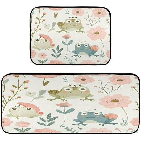 BESTKITTY Cute Frog Flowers Kitchen Rugs Waterproof Non Slip Kitchen Carpet Kitchen Floor Set for Sinks Offices Kitchens Cafes-2PCS
BESTKITTY Cute Frog Flowers Kitchen Rugs Waterproof Non Slip Kitchen Carpet Kitchen Floor Set for Sinks Offices Kitchens Cafes-2PCS