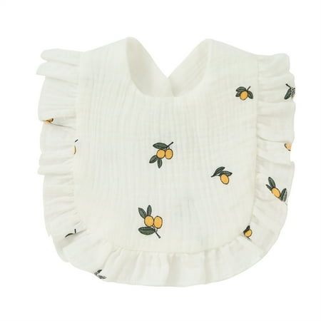 Baby Bibs Ruffle Saliva Towel Feeding Bib Burp Cloths Boy Girl Bib Shower Gift