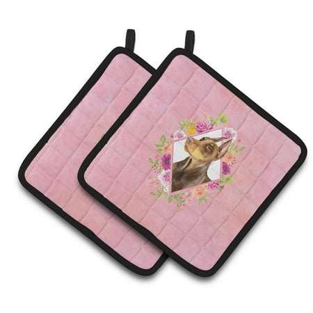 Carolines Treasures CK4138PTHD Doberman Pinscher Pink Flowers Pair of Pot Holders 7.5HX7.5W multicolor
Carolines Treasures CK4138PTHD Doberman Pinscher Pink Flowers Pair of Pot Holders 7.5HX7.5W multicolor