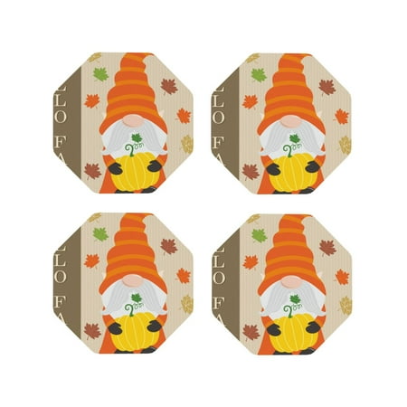 Yiaed Hello Fall Gnomes 1 Print Leather Coasters for Drinks - Cup Coasters Coffee Table Kitchen Table Bar Home & Office Gifts Handmade Drink Coasters-Octagon
Yiaed Hello Fall Gnomes 1 Print Leather Coasters for Drinks - Cup Coasters Coffee Table Kitchen Table Bar Home & Office Gifts Handmade Drink Coasters-Octagon
