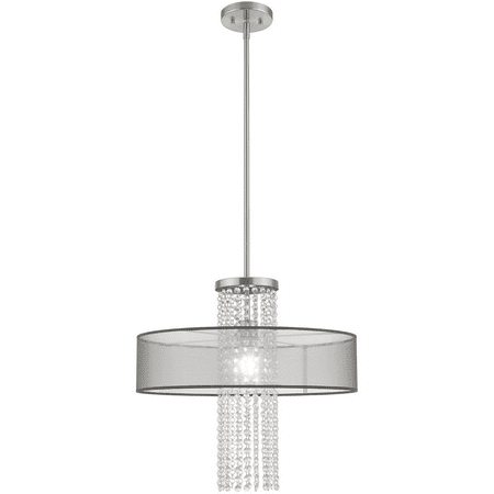 Brushed Nickel Tone Finish Chandeliers Steel Material Medium 28 Long 1 Light Fixture
Brushed Nickel Tone Finish Chandeliers Steel Material Medium 28 Long 1 Light Fixture