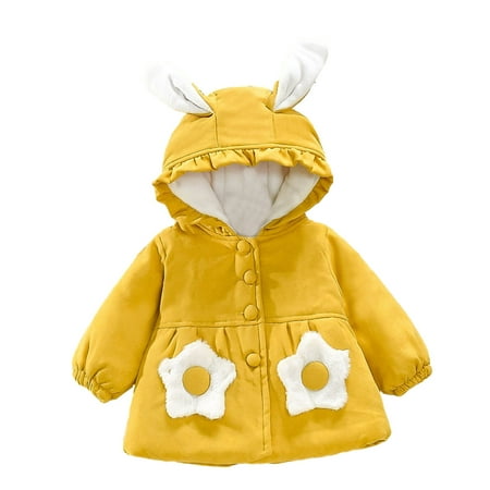 Hrsba Baby Girls Hooded Jacket Winter and Wool Thickened Sweater Flower Pockets with Sweet Ears for Kids 12M
Hrsba Baby Girls Hooded Jacket Winter and Wool Thickened Sweater Flower Pockets with Sweet Ears for Kids 12M