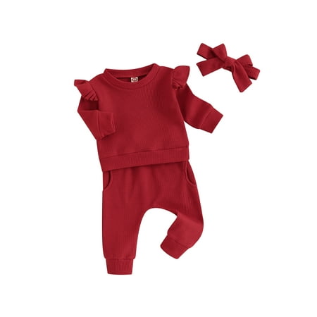 Bagilaanoe 3pcs Newborn Baby Girl Pants Set Long Sleeve Sweatshirt Tops + Sweatpants + Headband 6M 12M 18M 24M 3T Kids Casual Clothes
Bagilaanoe 3pcs Newborn Baby Girl Pants Set Long Sleeve Sweatshirt Tops + Sweatpants + Headband 6M 12M 18M 24M 3T Kids Casual Clothes