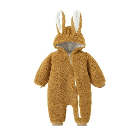 Kid s Plush Jumpsuit with Cute Bunny Ears Hood Zipper Onesie Pajamas Child s Home Suit Long Sleeve Winter Bodysuit Solid Color for Sleeping Daily Khaki 80cm
Kid s Plush Jumpsuit with Cute Bunny Ears Hood Zipper Onesie Pajamas Child s Home Suit Long Sleeve Winter Bodysuit Solid Color for Sleeping Daily Khaki 80cm