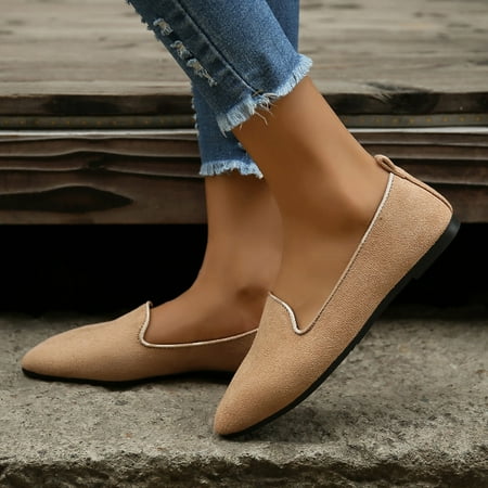Cathalem Ladies Shoes Fashion All Seasons Women Casual Shoes Flat Bottom Pointed Toe Lightweight Slip On Women s Summer Shoes Khaki 7.5
Cathalem Ladies Shoes Fashion All Seasons Women Casual Shoes Flat Bottom Pointed Toe Lightweight Slip On Women s Summer Shoes Khaki 7.5