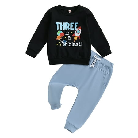 HOANSELAY Baby 2Pcs Birthday Outfits Long Sleeve Rocket Letter Print Pullover + Pants Set Fall Clothes
HOANSELAY Baby 2Pcs Birthday Outfits Long Sleeve Rocket Letter Print Pullover + Pants Set Fall Clothes