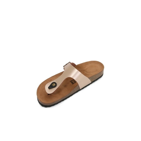 Women Soft Cork Footbed PU Leather Hook and Loop T Strap Flip Flops (PU Gold / 8 )
Women Soft Cork Footbed PU Leather Hook and Loop T Strap Flip Flops (PU Gold / 8 )